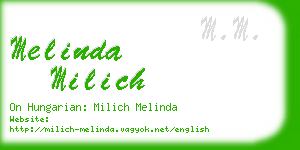 melinda milich business card